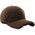 thumbnail image 1 of LinYooLi Winter Baseball Cap for Women Lamb Wool Solid Color Warm Visor Teddy Fleece Hat for Outdoor Travel Adjustable, 1 of 5
