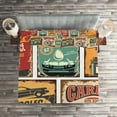 thumbnail image 2 of Ambesonne Vintage Quilted Coverlet 3 Pcs, Grunge Funky Style Artwork, King Size, Multicolor, 2 of 2