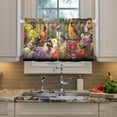 thumbnail image 3 of FREEAMG 36 Inch Length Kitchen Curtains Birds Flowers 2 Panels Half Window Sheer Curtains Rod Pocket Farmhouse Short Drapes for Bathroom Cafe Basement, 3 of 4