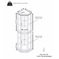 thumbnail image 4 of LoLado Corner Curio Cabinet, Lighted Corner Display, Glass Bar Cabinet with Tempered Glass Door and Adjustable Shelf, Glass Cabinet Shelves Bead Bulb Included, OAK, 4 of 13