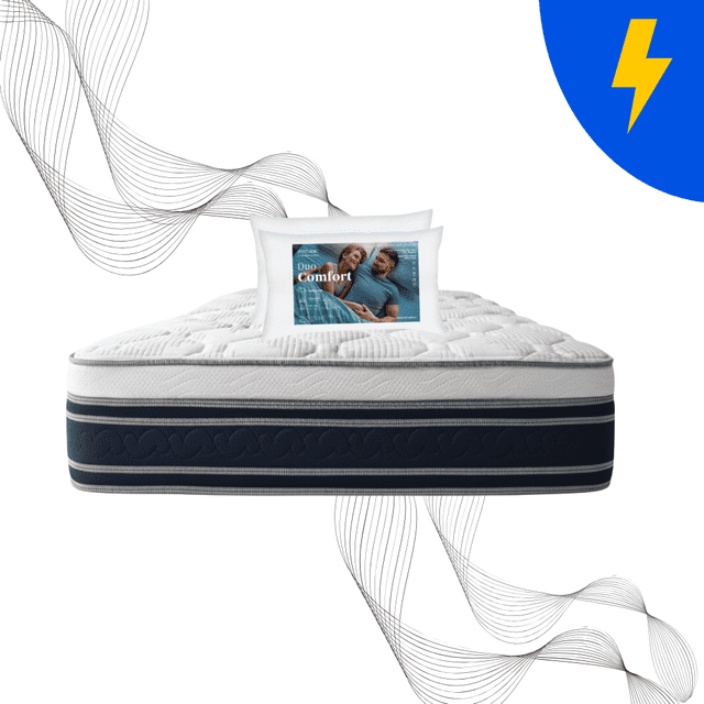 Colchón Matrimonial Restonic Ultra Confort Ortopédico Premium + 2 Almohadas Restonic