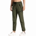 thumbnail image 3 of Women'S Hiking Pants Quick Dry Lightweights Water Elastic Waist Cargo Pants for All Seasons Army Green XL, 3 of 8