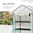 thumbnail image 6 of Outsunny 5 Tier Mini Greenhouse with Reinforced PE Cover, Small Portable Greenhouse with Roll-Up Zippered Door, White, 6 of 9