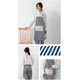 thumbnail image 4 of Striped Cotton Canvas Kitchen Apron with Two Practical Pockets for Cooking Blue, 4 of 4