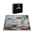 thumbnail image 4 of Ambesonne Spa Jigsaw Puzzle Durable Cardboard, Collage Flowers, 1000 pcs, Blue and White, 4 of 6