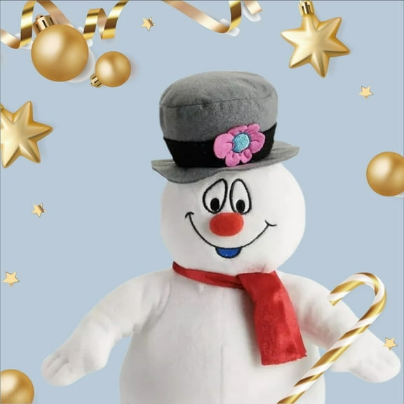Hold Candy Cane Plush Frosty The Snowman Snow Man 11” Stuffed Animal NEW Holiday