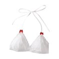 thumbnail image 3 of Xdegoge Bras for Women Wireless Halter Bra elegant Lace Adjustable Tie Back Breathable Comfort Bralette Stylish Casual Underwear for Vacation, Beach, 3 of 3