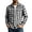 #H-White, variant on TRUNZI Mens Plaid Long Sleeve Button Down Shirts Regular Fit Work Office Suit Gingham Shirts with 2 Chest Pockets