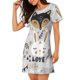 thumbnail image 2 of Balery Funny Animals Series Camisón de manga corta con cuello redondo para mujer, cómodo y elegante., 2 of 6