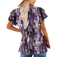 thumbnail image 4 of KISSMODA Womens Floral Tunic Top Short Sleeve Shirts Loose Fit Summer Tops, 4 of 4