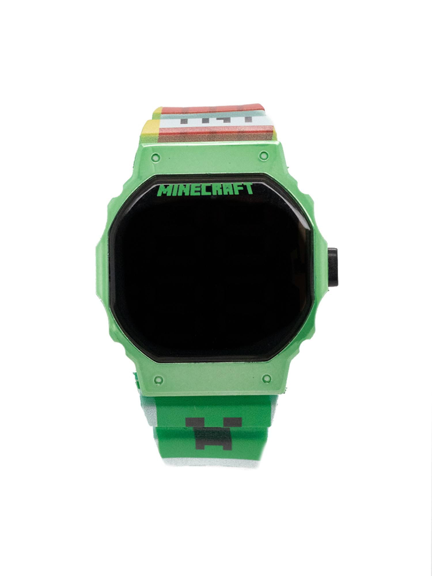 Minecraft Unisex Child LED Watch with Large Readout in Multi-Color - MIN4168WM