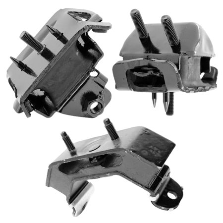 4M Auto Parts Front Left & Front Right Engine Mounts With Rear Transmission Mount 3PCS Set. Parts 3241 3048 3483. Fits 4WD (4-Wheel Drive).