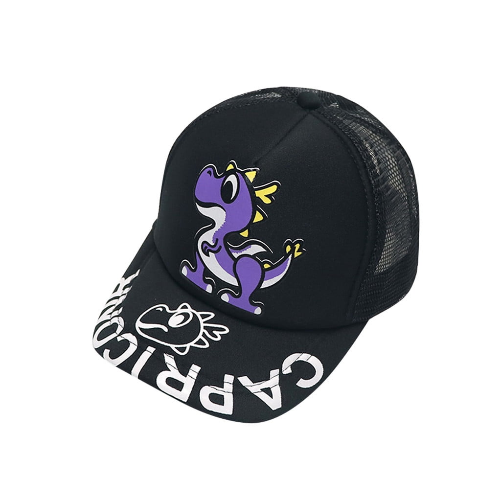 Yliquor Baby Boy Hats Soft Cotton Dinosaur Sunhat Eaves Baseball Cap Sun Hat Beret Embroidered Sunhat Beach Shade Sun Hat 