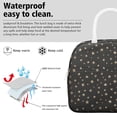 thumbnail image 3 of Lunch Bag Lunch Box for Women Reusable Insulated Lunch Bags,Water-Resistant Gold Stars Black Background Cooler Lunch Tote Bag, Large Capacity for Work Travel Picnic, 3 of 6