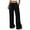 Black, variant on Womens Palazzo Pants Summer Fashion High Waisted Wide Leg Drawstring Flowy Beach Trousers with Pockets
