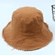 thumbnail image 2 of Sombreros para el sol para mujer, sombrero de pescador de algodón de ala ancha informal de verano, accesorios de viaje para vacaciones en la playa, 2 of 6