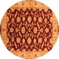 thumbnail image 1 of Ahgly Company Indoor Round Oriental Orange Traditional Area Rugs, 7' Round, 1 of 4