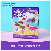 Kinetic Sand Scents, Ice Cream Treats Playset with 3 Colors Scented Play Sand & 6 Tools, Sensory Toys for Kids Ages 3 and up