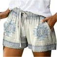 thumbnail image 2 of ICHUANYI Clearance Women's Solid Color Casual Summer High Waist Shorts(Beige, L) ICHUANYI WER2023080914691, 2 of 8