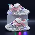 thumbnail image 3 of B91xZ Sneakers for Girls Toddler Shoes Children Sports Shoes with Lights Breathable Princess Lightweight Casual Lighting Kids Up Night Shoes (Pink,30), 3 of 7