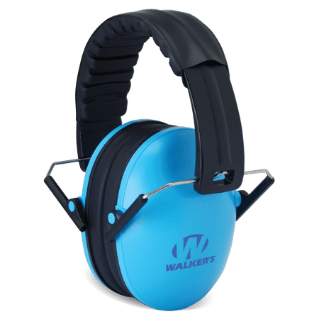 Walkers Game Ear Youth Folding Muff, Blue – 23dB Noise Reduction Rating (NRR)