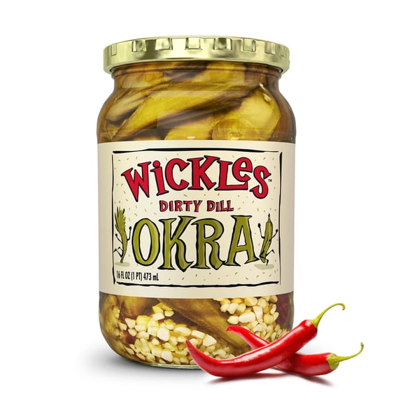 (Pack Of 6) Wickles Okra Dirty Dill 16 Fo