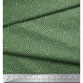 thumbnail image 2 of Soimoi Green Cotton Duck Fabric Maze Cube Geometric Print Fabric by Yard 42 Inch Wide, 2 of 3