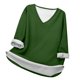 thumbnail image 1 of MHFRRA Camiseta Informal de Manga Larga con Cuello En V para Mujer. Camiseta Básica Cómoda para Uso Diario y Relajación. Ideal para Todas Las Estaciones. Combina Perfectamente con Jeans. Verde, 1 of 4