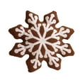 thumbnail image 2 of 16.5Inch Christmas Gingerbread Snowflake Pillows, Christmas Decoration Winter Throw Pillows Soft 3D Shaped Ginger Bread Snow Flake Throw Cushion for Sofa Bedroom Christmas Decorations, 2 of 6
