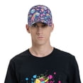 thumbnail image 4 of Sikiie mushroom Skull rainbow color Unisex Vintage Washed Unstructured Baseball Cap Soft Cap Adjustable Unisex Baseball Hat Dad Hat, 4 of 6
