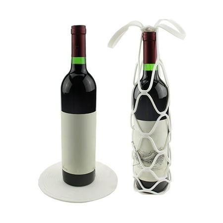 

Silicone Wine Bottle Cover Mesh Basket Wine Bag Wine Mat Champagne Bottle Carry Basket Wine Set