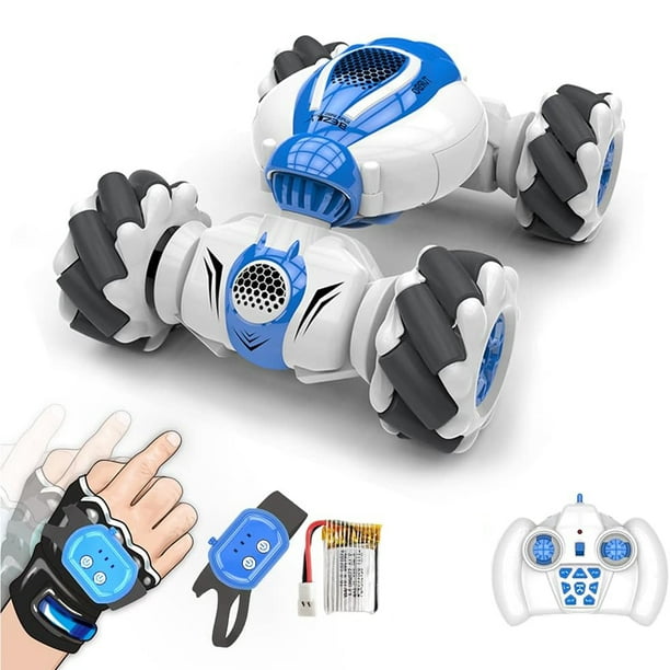 Coche teledirigido RC con sensor de gestos para niños, vehículo todoterreno RC 4x4 deformable, derrape de 360°, juguetes y regalos