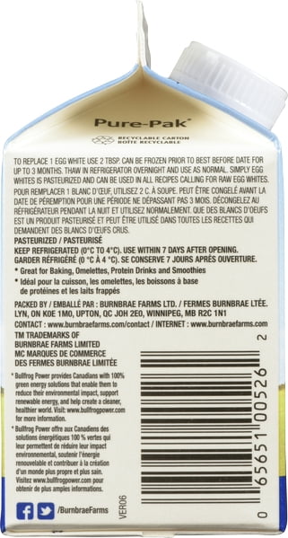 Naturegg Simply Egg Whites™ Free Run Burnbrae Farms, 500g