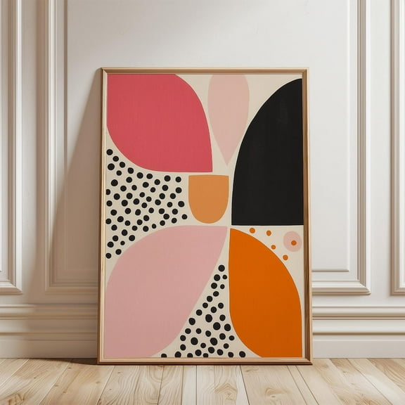Modern Colorful Abstract Dotted Pattern, Contemporary Wall Decor, Abstract Minimalist Art Print, Midcentury Modern, Wall Art, Modern Wall Decor, 8x12 UNFRAMED