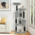 thumbnail image 4 of Costway Large Multi-level Cat Tree with 2 Condos, 2 Perch Beds, Scratching Posts, Balls, 4 of 10