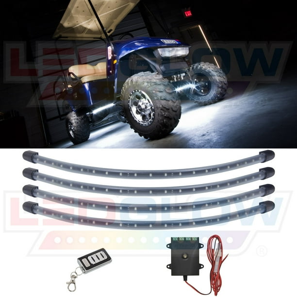 LEDGlow White LED Golf Cart Underbody Underglow Light Kit