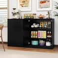 thumbnail image 5 of Costway 2-Door Storage Cabinet Freestanding Storage Organizer with 3-Tier Shelf Entryway Black, 5 of 10