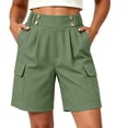 thumbnail image 2 of Byworldtasic Women's Lightweight Hiking Shorts with Pockets Running Casual Cargo Shorts for Golf Travel Athletic Camping, 2 of 9