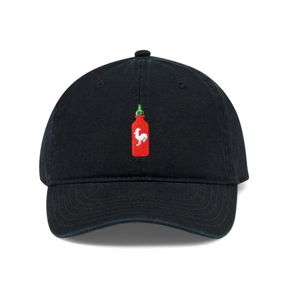Sriracha Bottle With Chicken Embroidered Adjustable Hat For Men OSFM