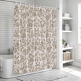 thumbnail image 5 of Farmhouse Khaki Shower Curtain Set - Extra Long 72" x 96" Washable Bathtub Curtain with 12 Hooks, Vintage Flower Leaf Botanical Plant Waterproof Fabric Stall Shower Curtains for Bathroom Décor, 5 of 6