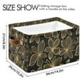 thumbnail image 4 of Yayeee Canvas Storage Basket with Handles for Shelves Fabric Bins Closet Organizer, Golden Elegance, 4 of 8