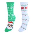 thumbnail image 1 of CTM®  2 Pack Butter and Flat Knit Holiday Sock Combo Set (Women's), 1 of 2