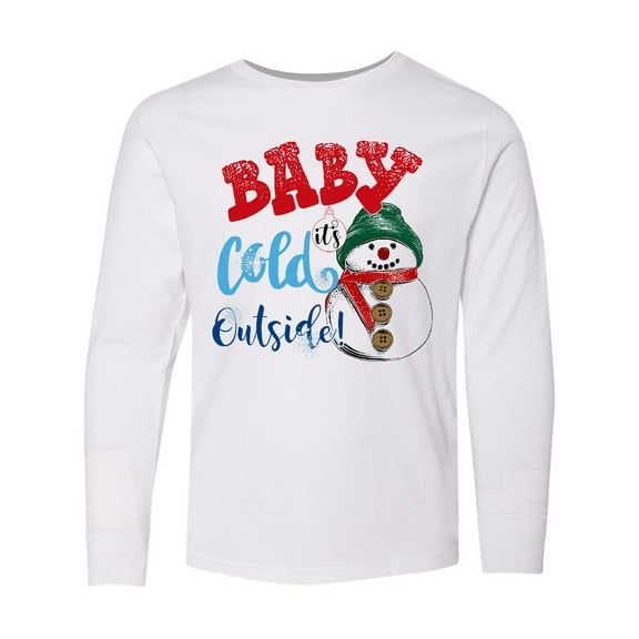 Inktastic Baby It's Cold Outside Long Sleeve Youth T-Shirt
