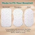 thumbnail image 3 of The Peanutshell Organic Cotton Bassinet Sheets, Bed Sheets for Baby Boys and Girls, Woodland Botanical, 2 Pack, 3 of 8