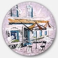thumbnail image 1 of Designart 'Street Café' French Country wall clock, 1 of 6