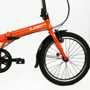 ZiZZO Via 7-Speed 20 wheel, Aluminum Folding Bicycle for all genders, Orange