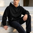 thumbnail image 6 of Chiccall Mens Hoodie Long Sleeve Colorblock Hooded Sweatshirts Outdoor Casual Athletic Loose Fit Sweatshirts with Pocket, 6 of 6