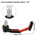 thumbnail image 3 of Pair 7/8" 22mm Motorcycle Brake Lever Guard Handlebar Protector Clutch Protective Red, 3 of 7