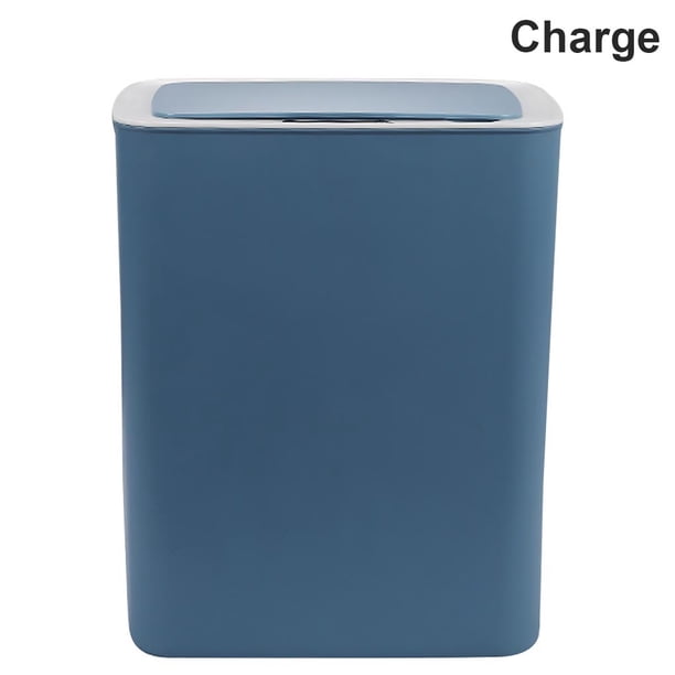 Bote de basura inteligente Sensor automático inteligente Cubo de basura Sala de estar Contenedor de desechos de cocina con tapa, carga, azul Inevent LF0137-05B
