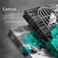 thumbnail image 6 of Teal Rose Wall Art Master Bedroom Decor for Couples Turquoise Floral Posters Bathroom Pictures Green Flower Canvas Painting Living Room Dinner Room Decor Rustic Home Decorations 16x16" 3Pcs, 6 of 6